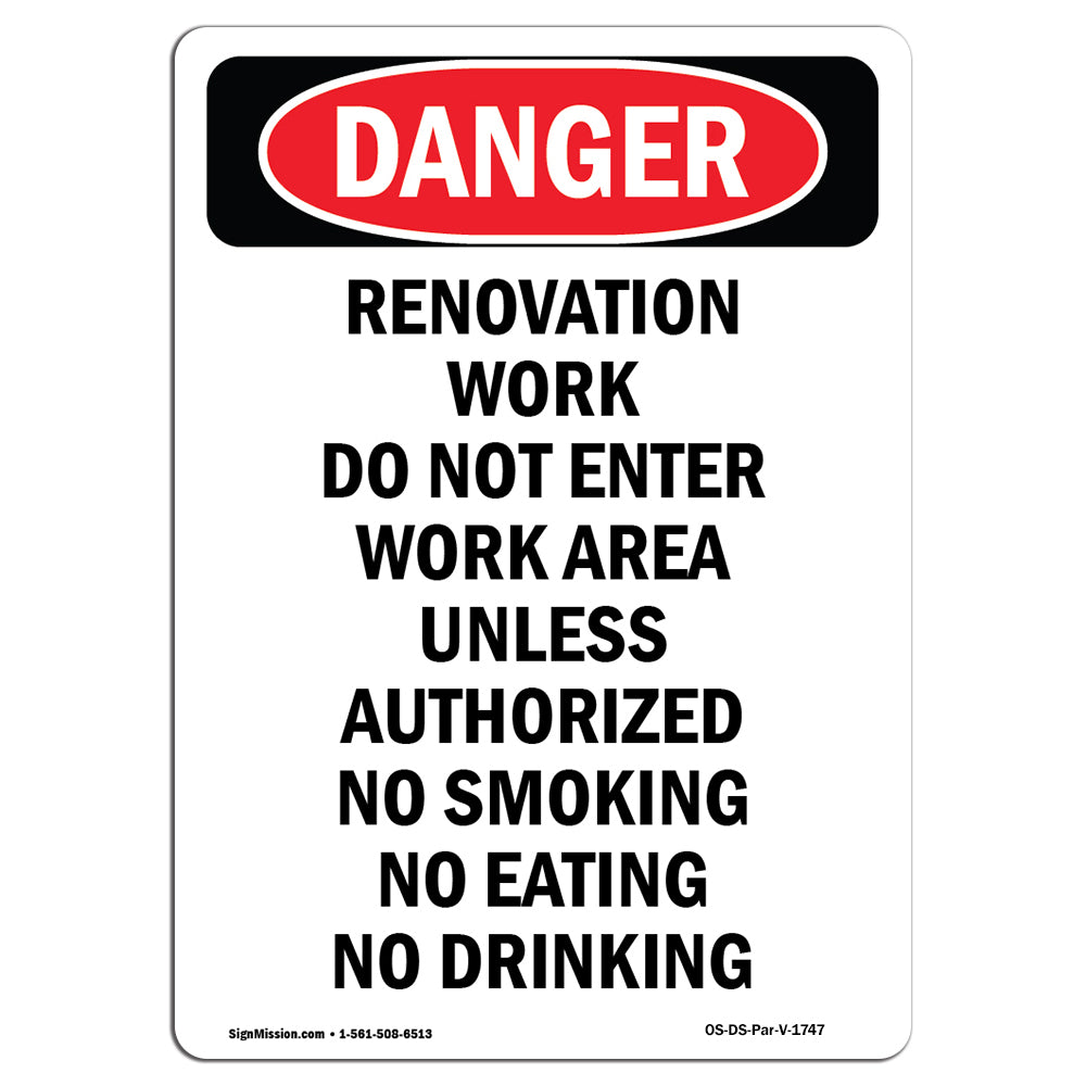 Renovation Work Do Not Enter Work Area
