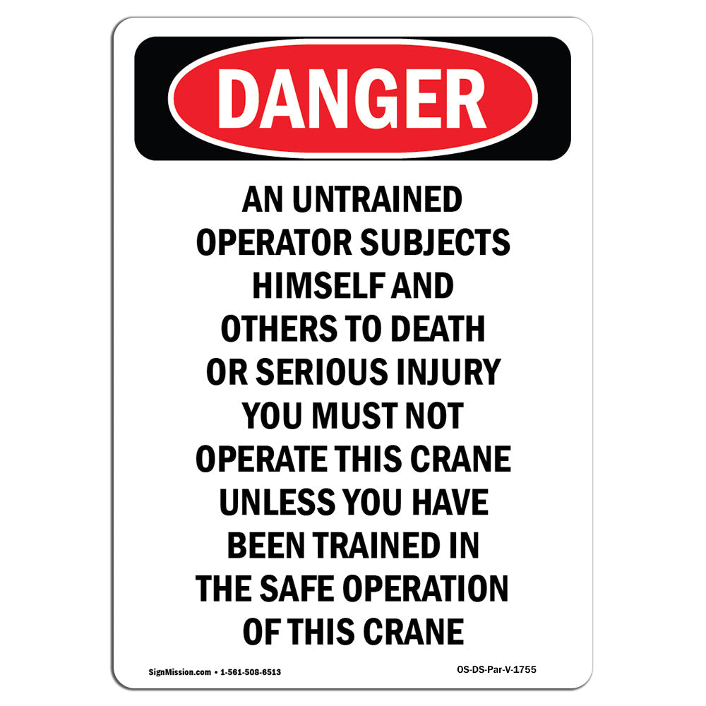 Safe Crane Operation Untrained Operator