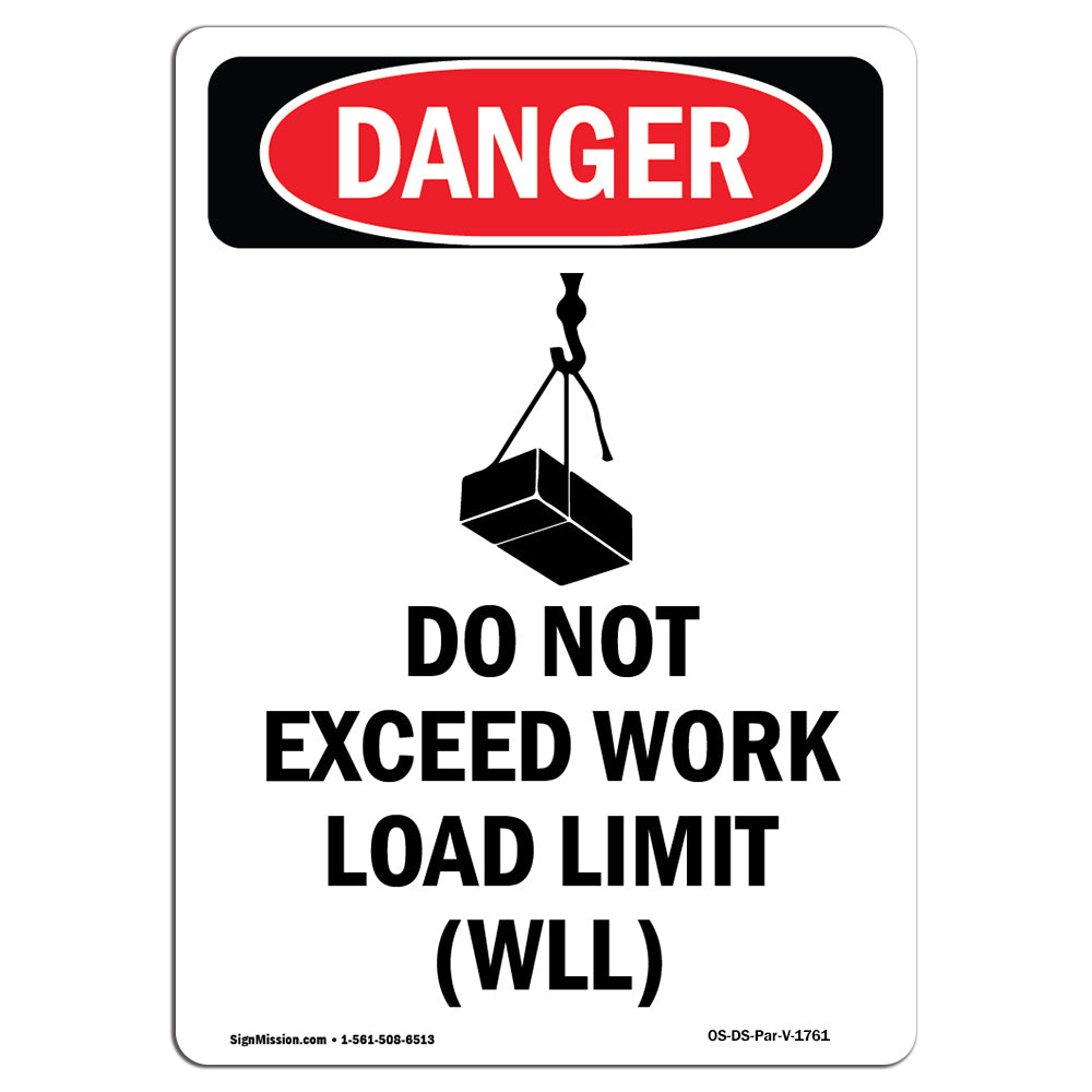 Do Not Exceed Work Load Limit Wll