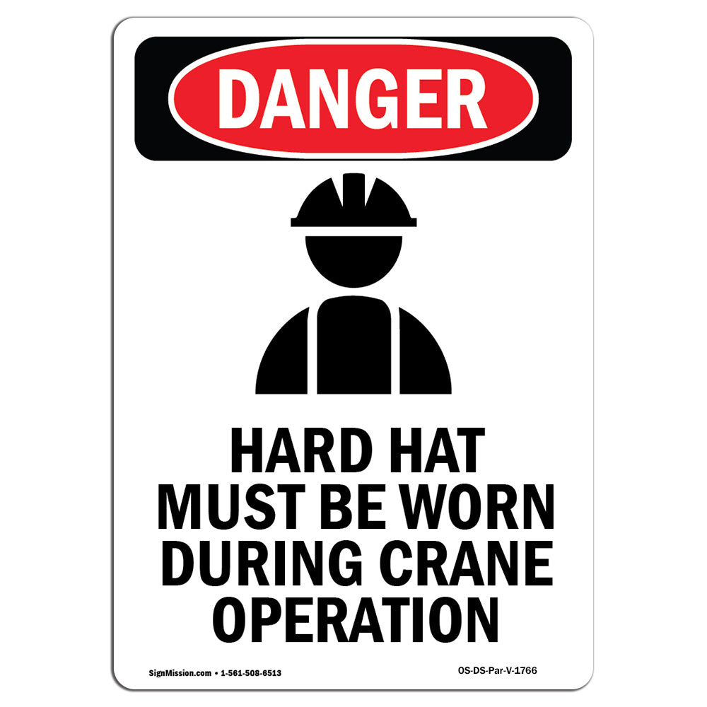 Hard Hat Worn During Crane Operation