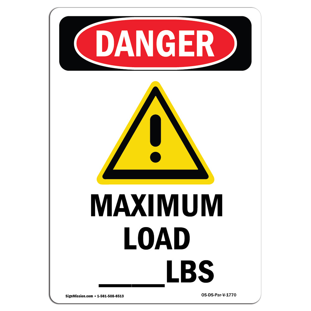 Custom Maximum Load - Lbs