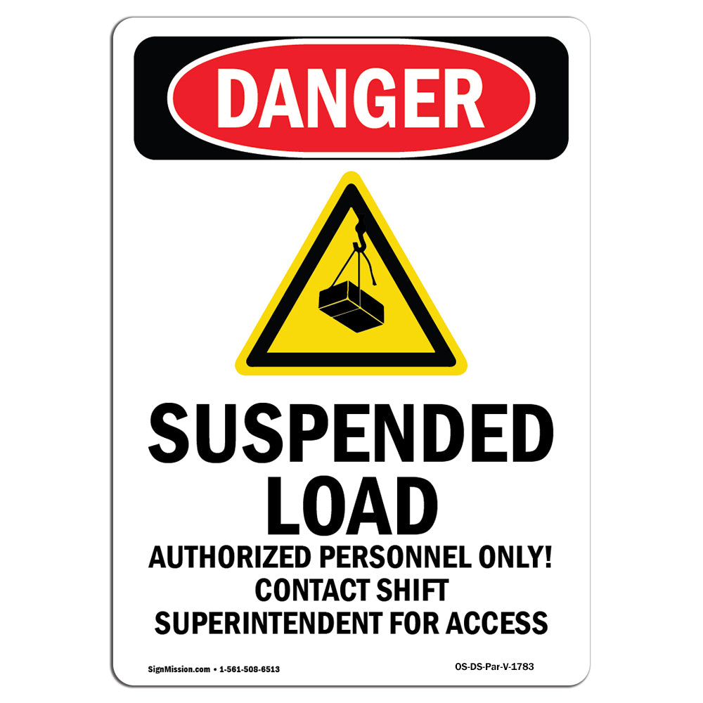 Suspended Load Authorized