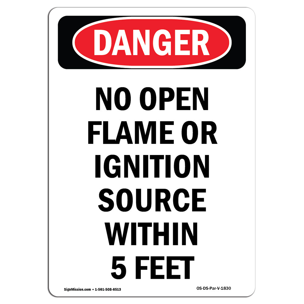 No Open Flame Or Ignition Source 5 Feet