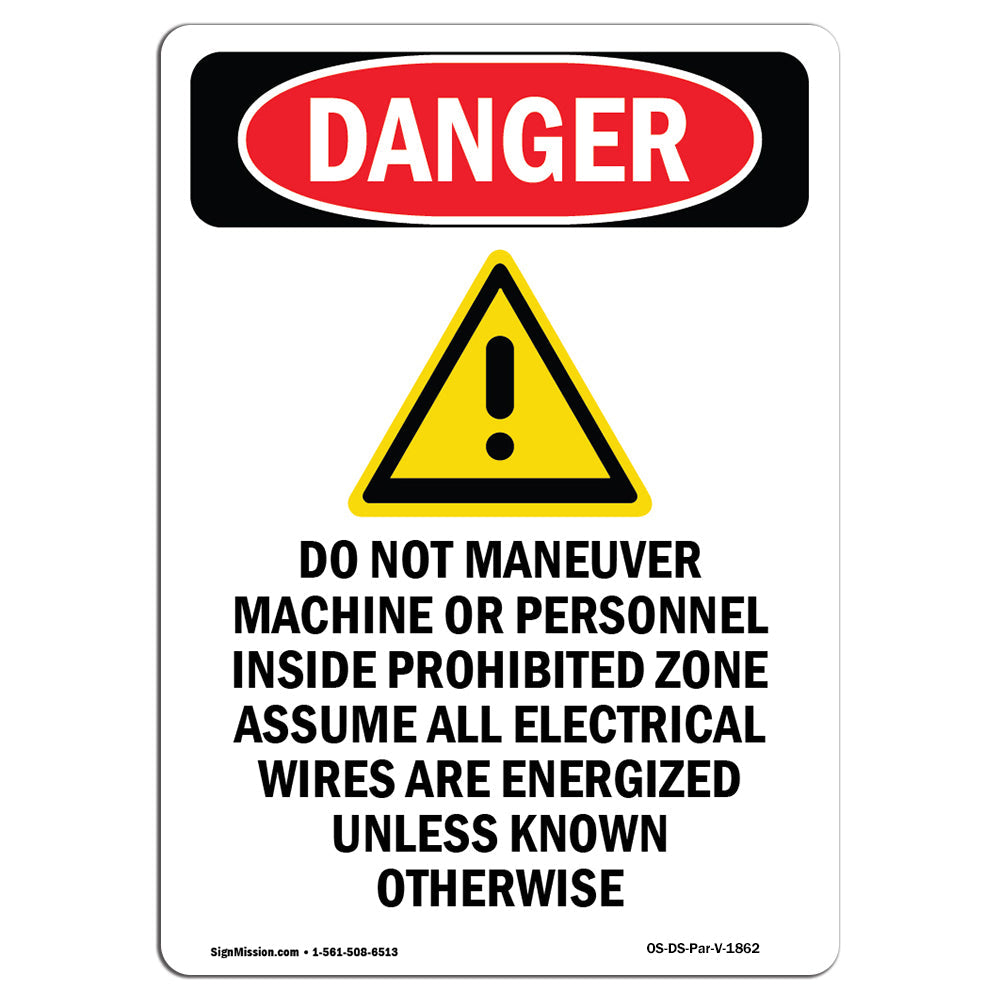 Prohibited Zone Electrical Wires Energized