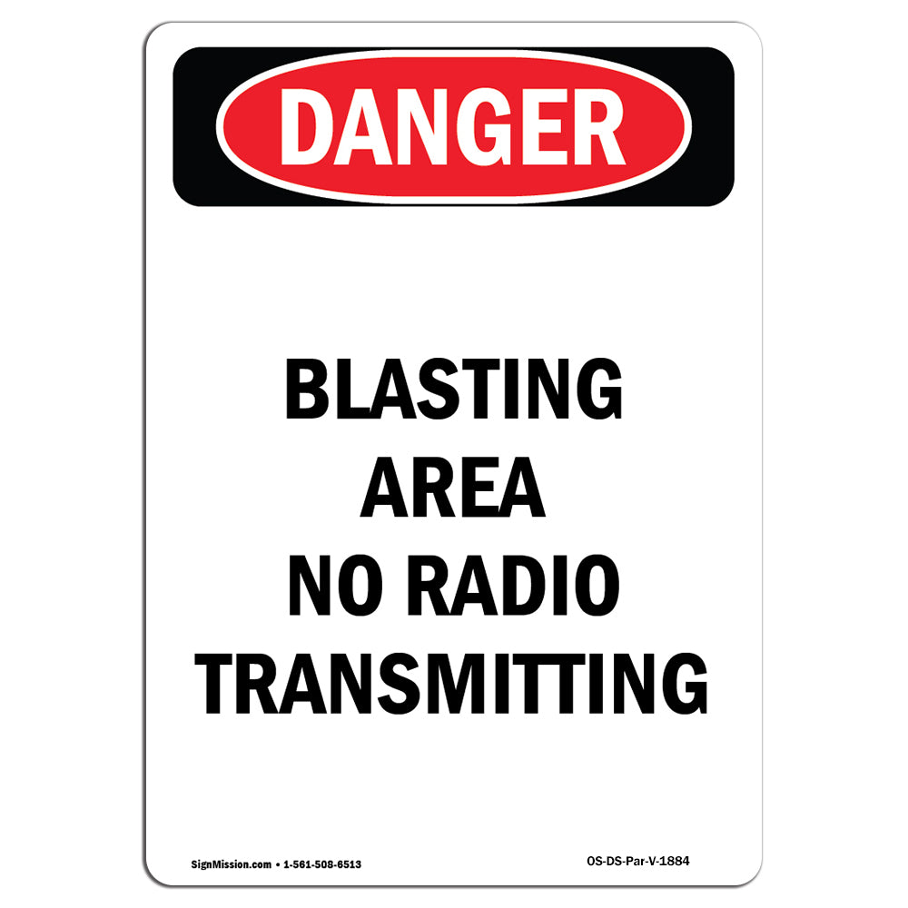 Blasting Area No Radio Transmitting
