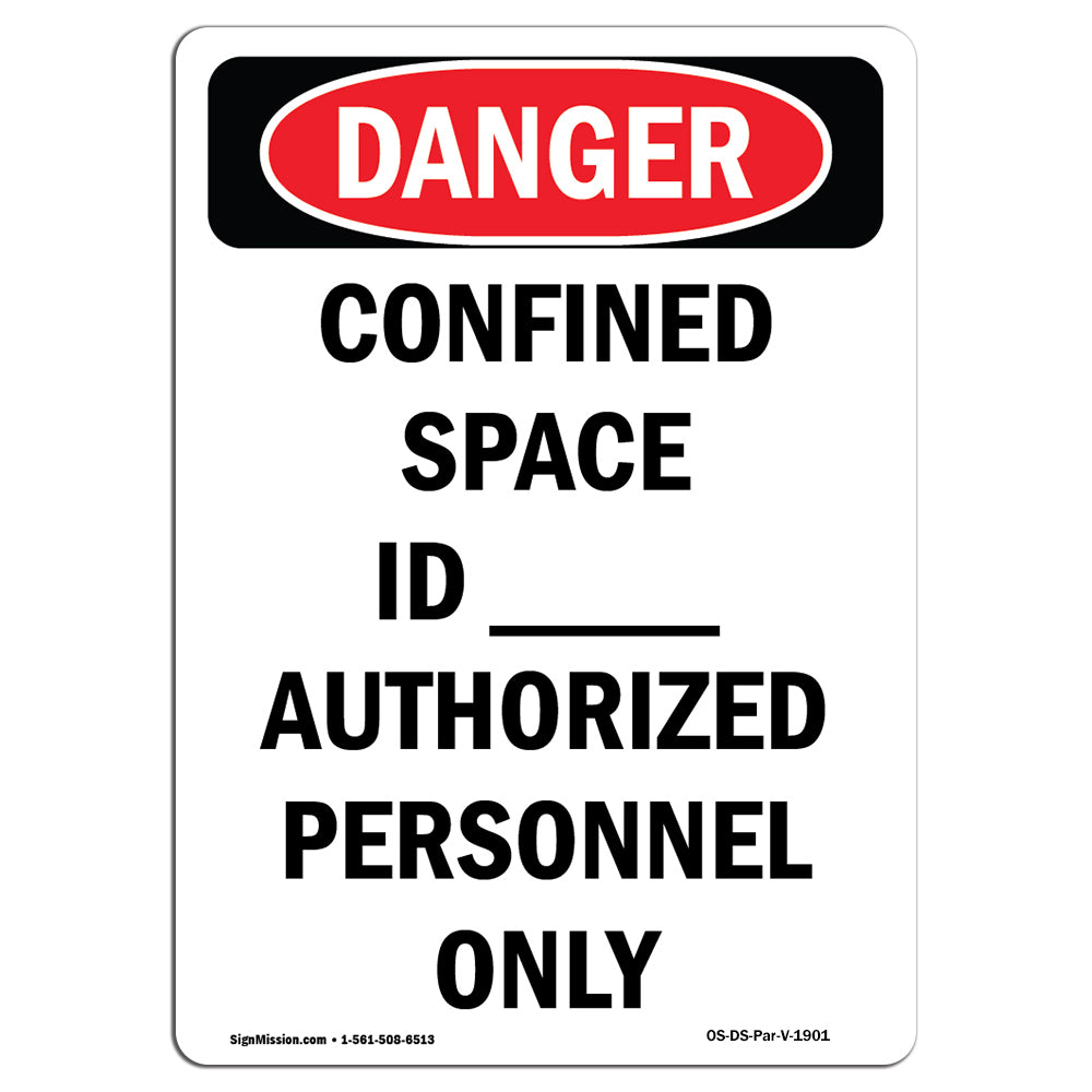 Confined Space ID Authorized Personnel