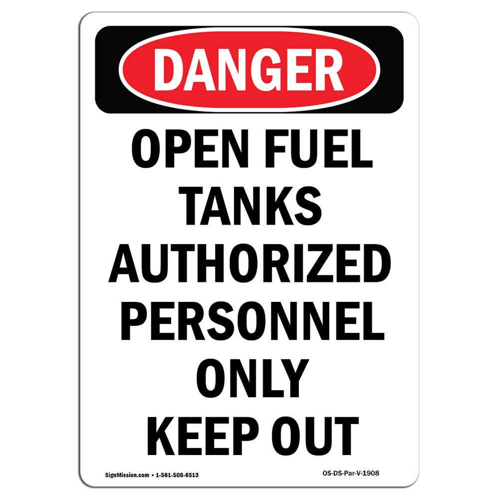 Open Fuel Tanks Authorized Personnel