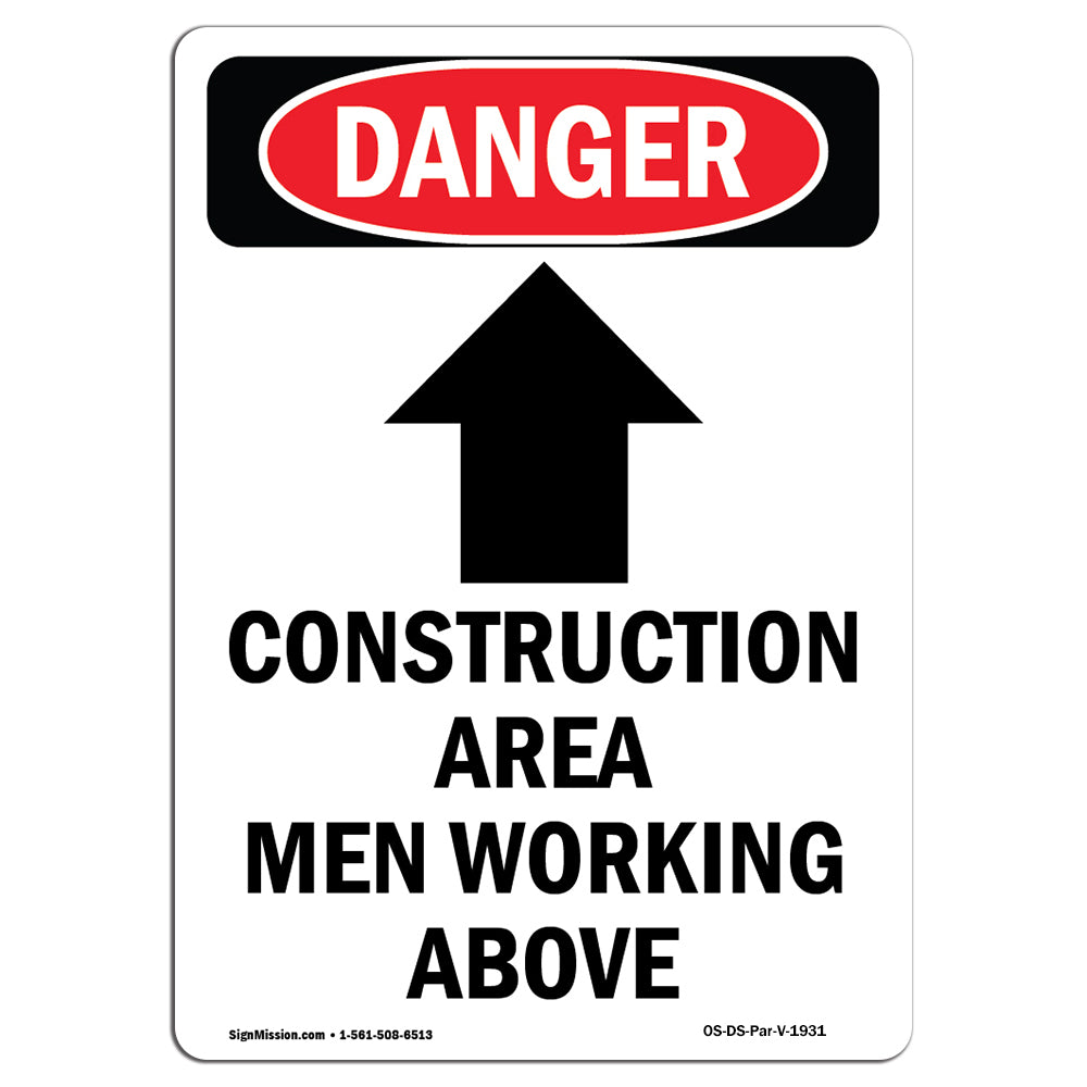 Construction Area Men Working Above