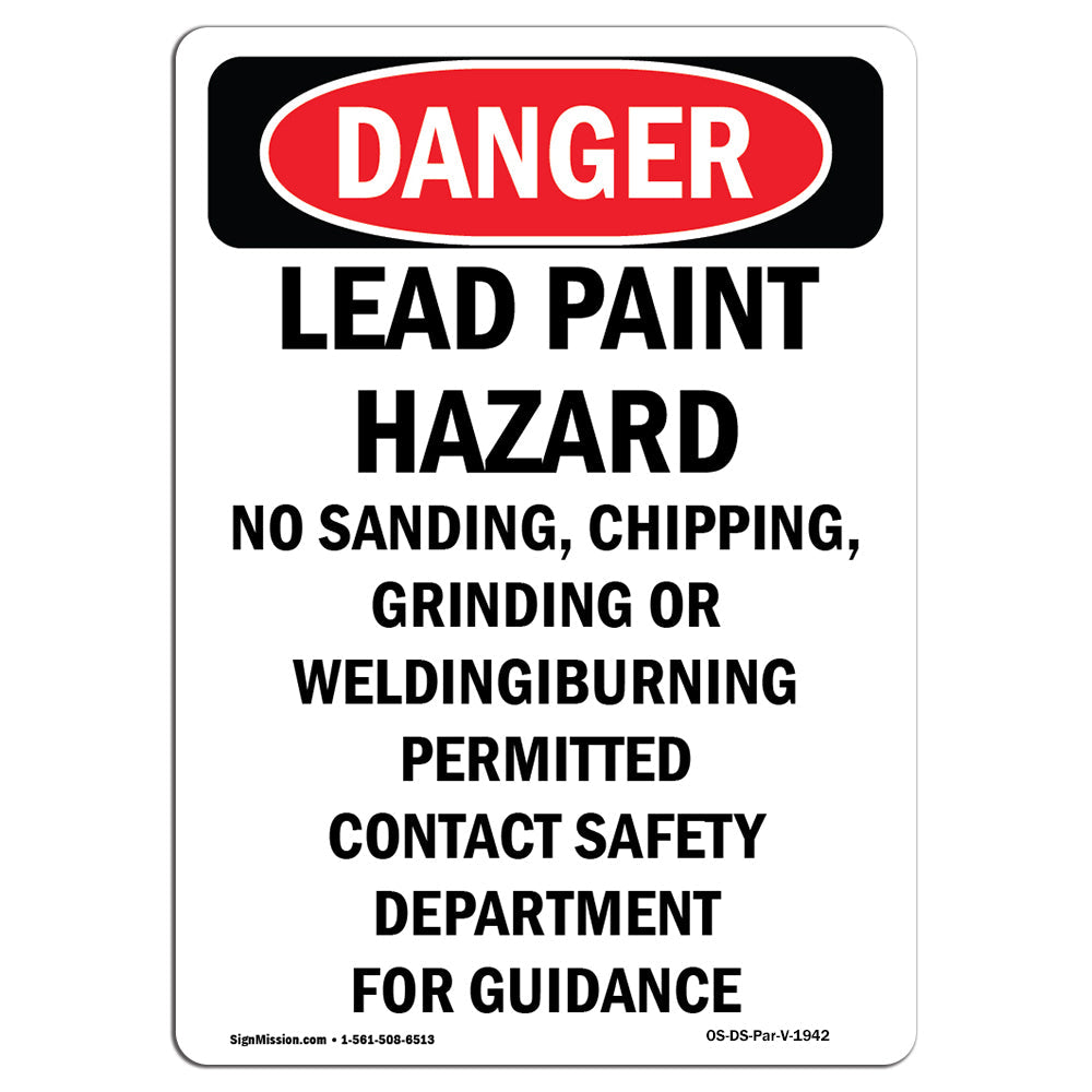 Lead Paint Hazard No Sanding Chipping