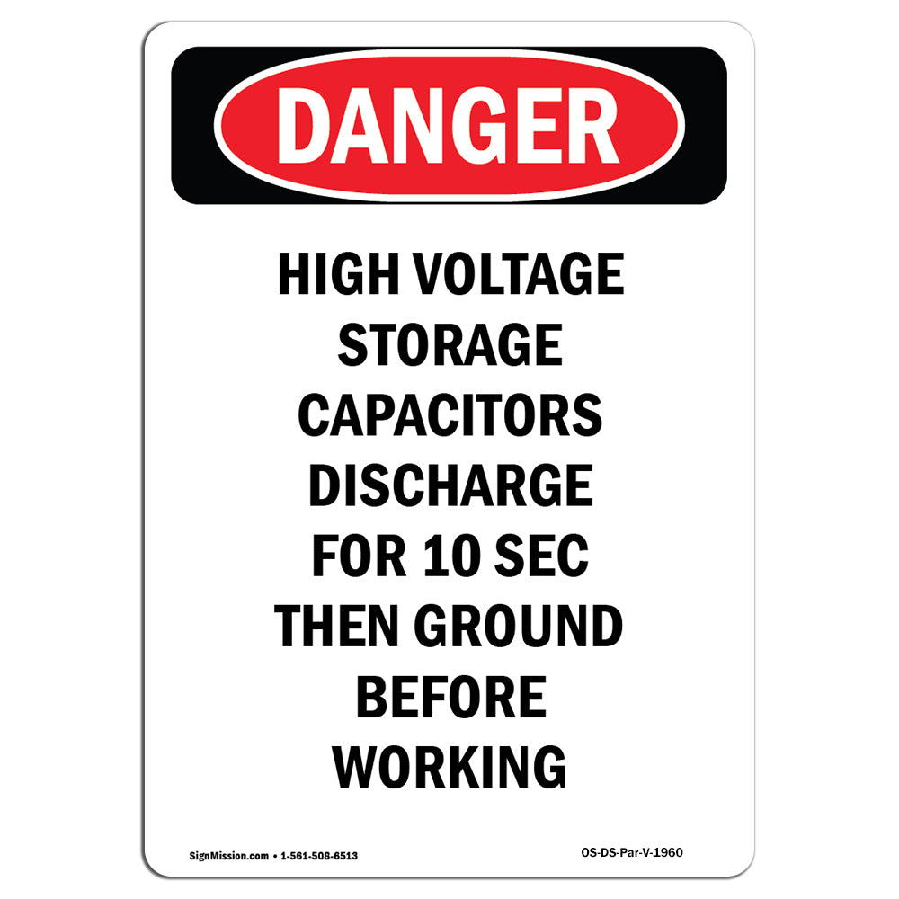 High Voltage Storage Capacitors Discharge