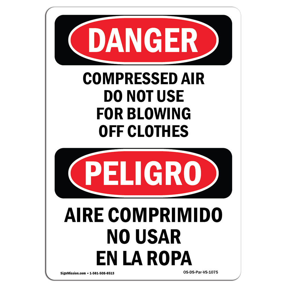 Compressed Air Not For Blowing Off Clothes