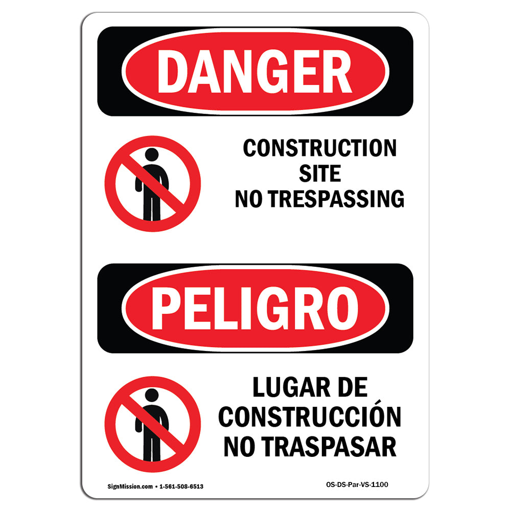 Construction Site No Trespassing