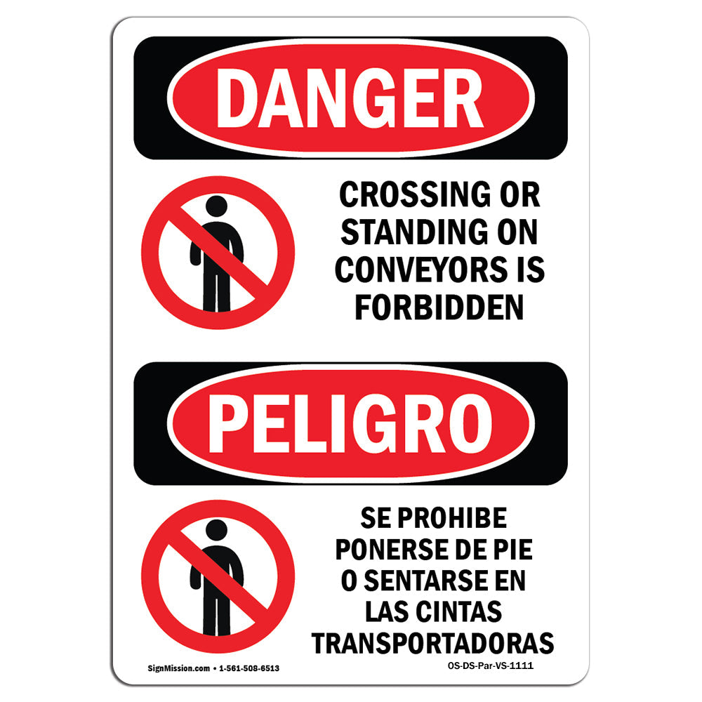 No Crossing Or Standing On Conveyors