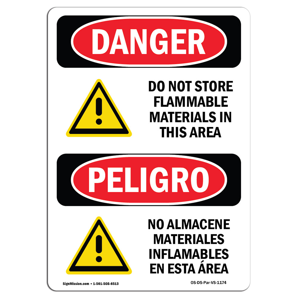 Do Not Store Flammable Materials