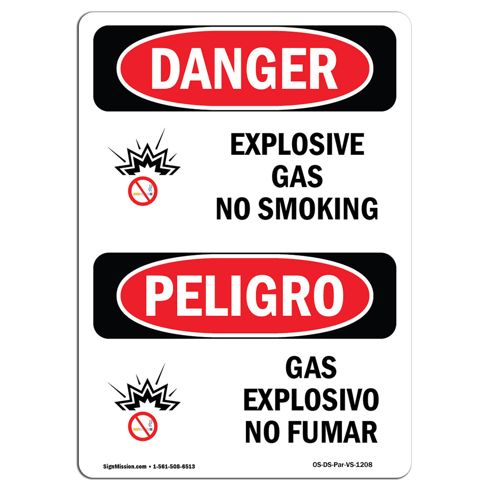 Explosive Gas No Smoking Spanish