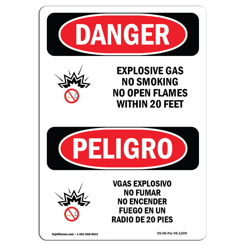 Explosive Gas No Smoking Within 20 Feet