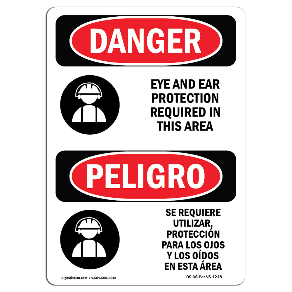Eye And Ear Protection Required In This Area
