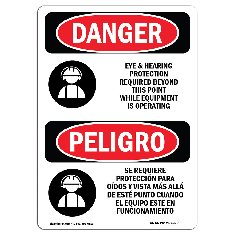 Eye And Hearing Protection Required