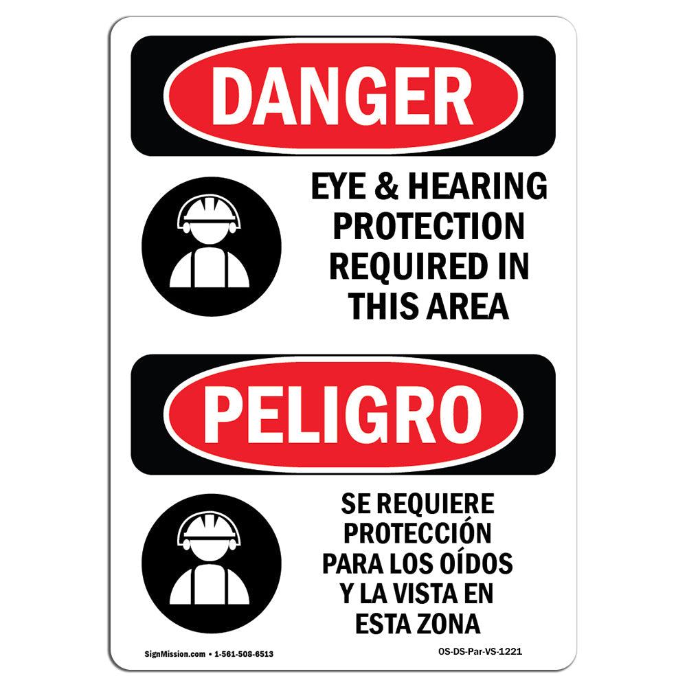 Eye And Hearing Protection Required