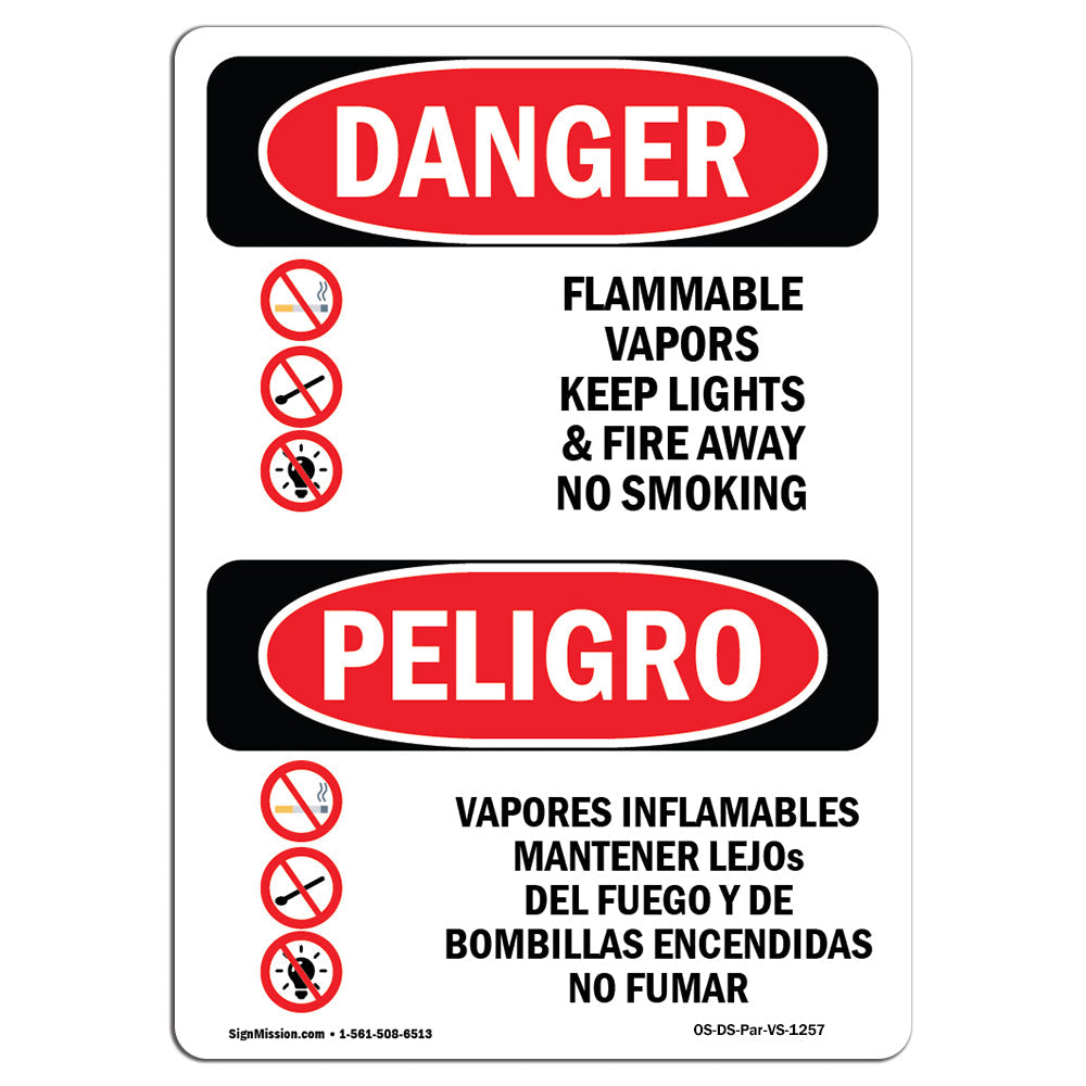 Flammable Vapors Keep Fire Away No Smoking