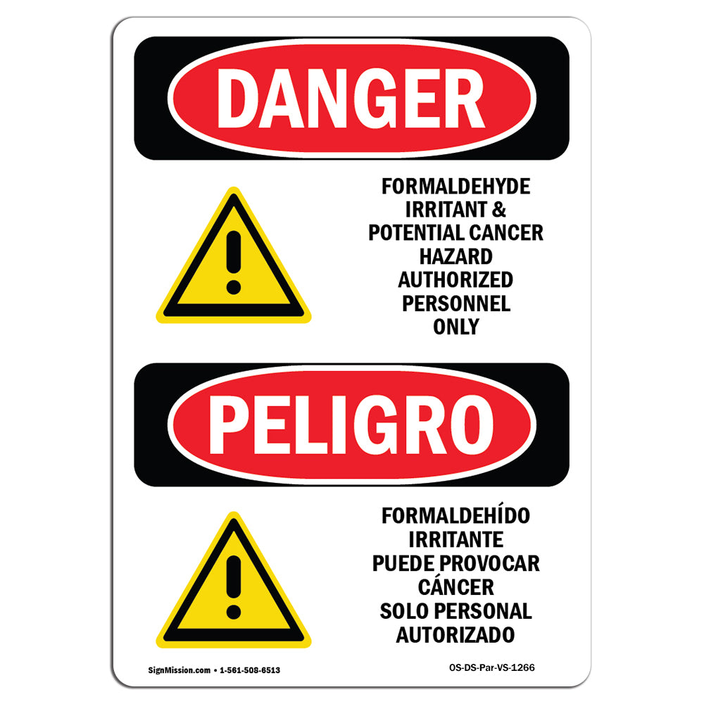 Formaldehyde Irritant Hazard