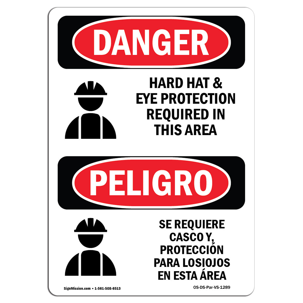 Hard Hat Eye Protection Required