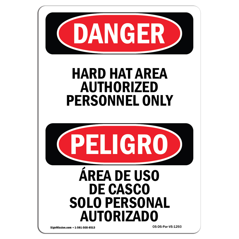 Hard Hat Area Authorized Personnel Only