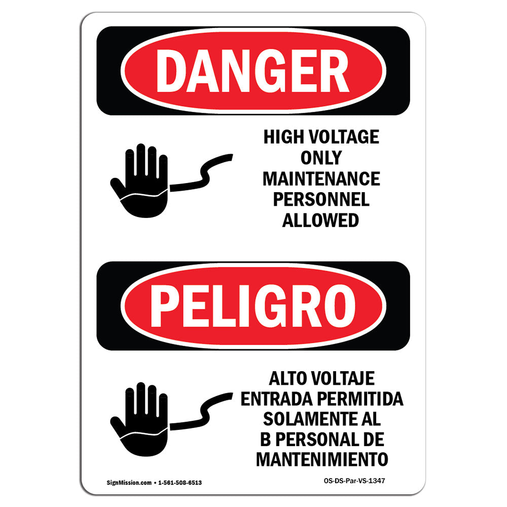 High Voltage Only Maintenance Personnel