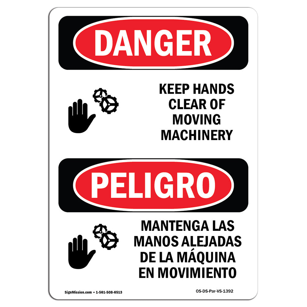 Keep Hands Clear Of Moving Machinery
