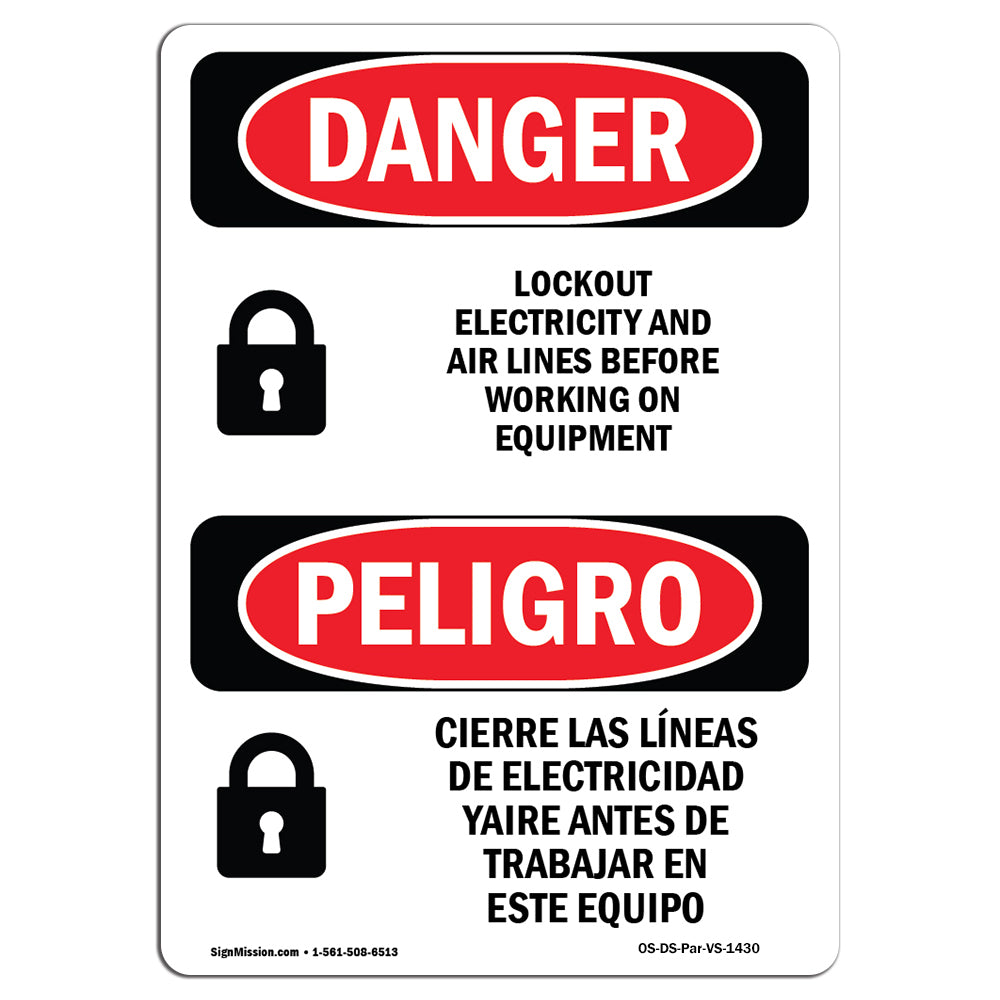 Lockout Electricity Air Lines Before Working