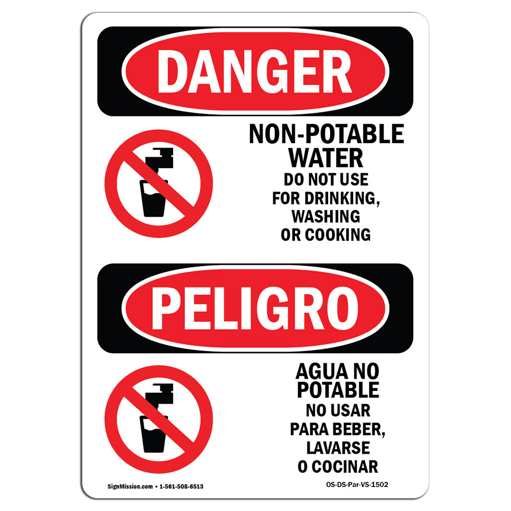 Non-Potable Water Do Not Use For Drinking