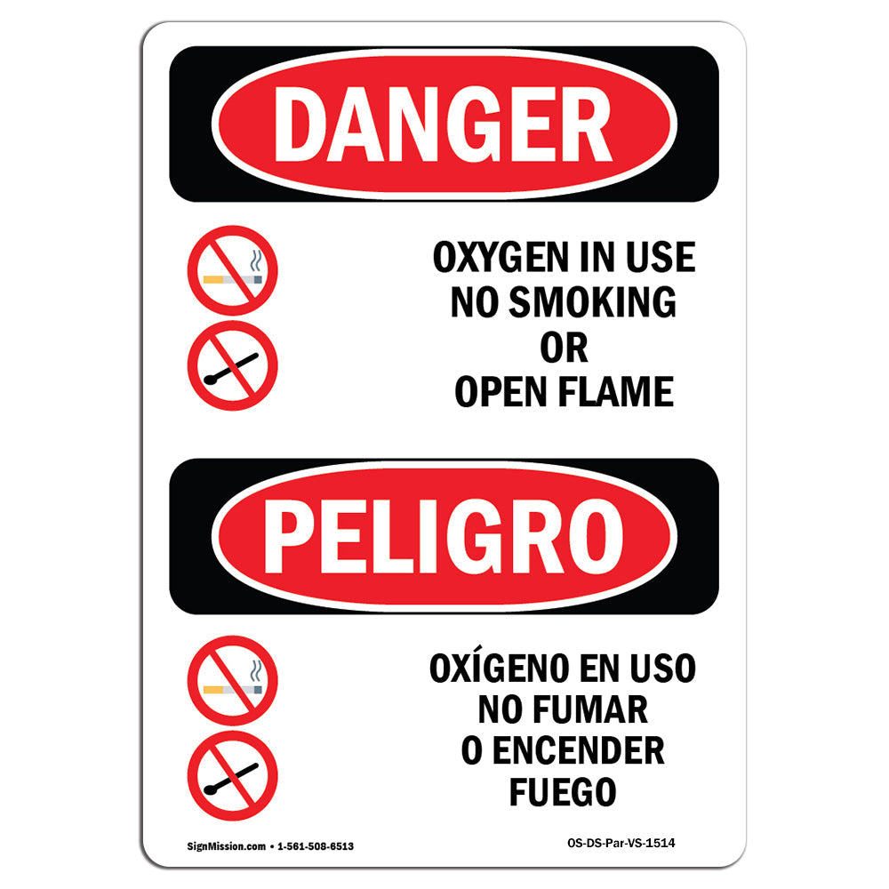 Oxygen In Use No Smoking Or Open Flame
