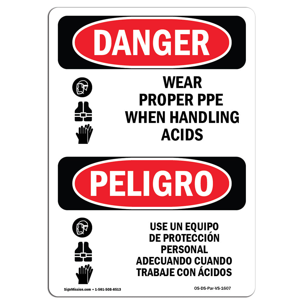 Wear Proper PPE When Handling Acids