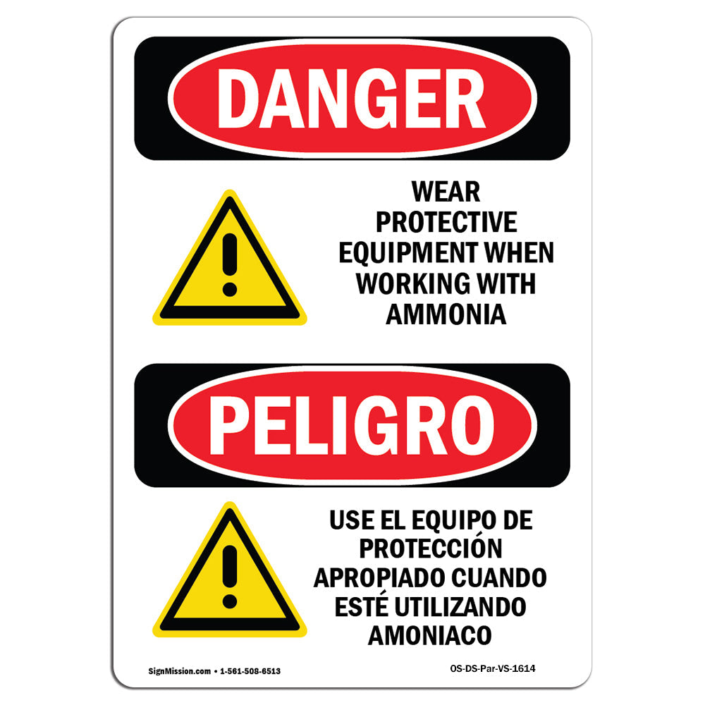 Wear Protective Equipment With Ammonia