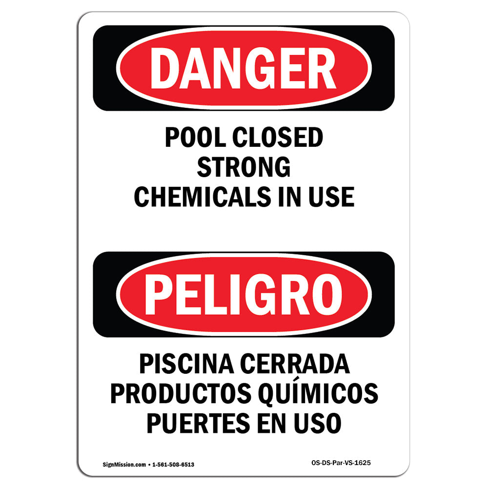 Pool Closed Strong Chemicals In Use