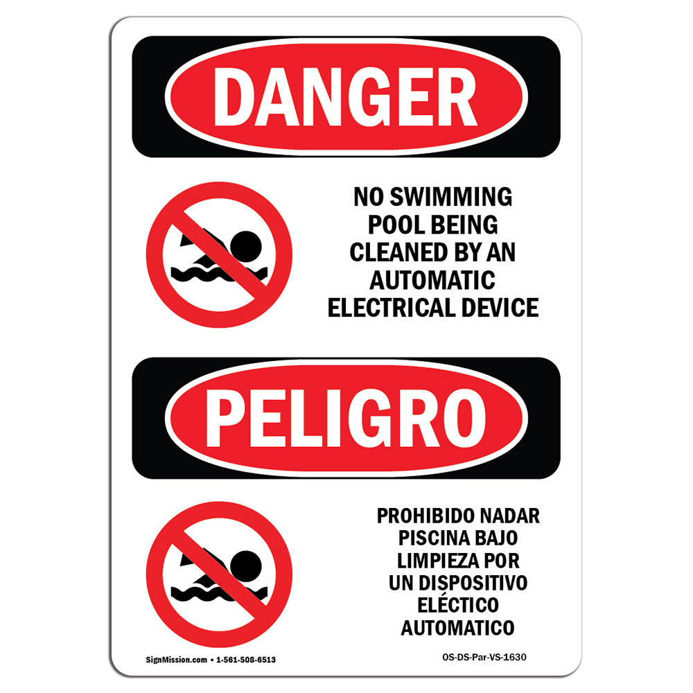 No Swimming Cleaned By Automatic Device