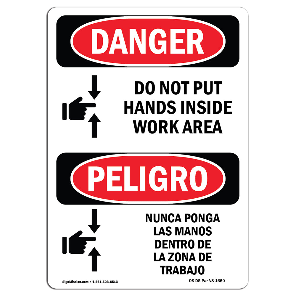 Do Not Put Hands Inside Work Area