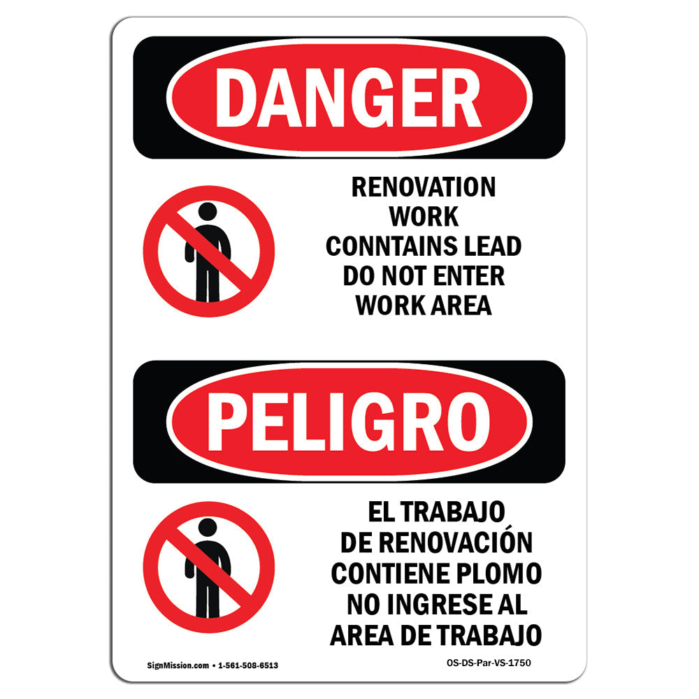 Renovation Work Contains Lead Do Not Enter