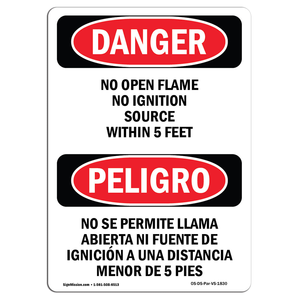 No Open Flame Or Ignition Source 5 Feet