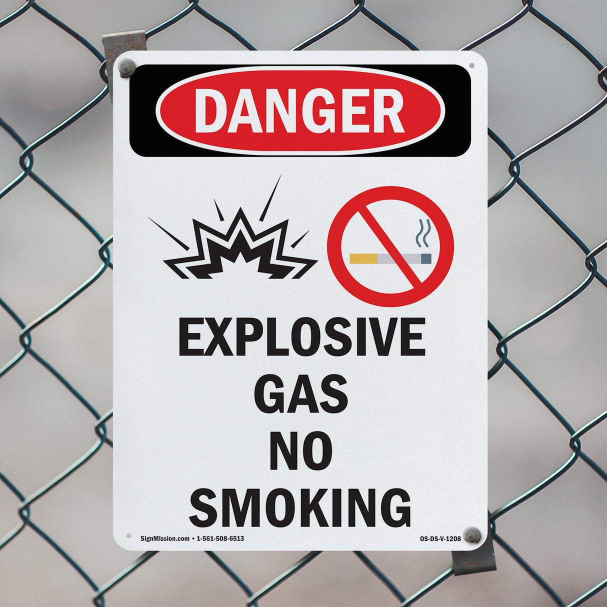 Explosive Gas No Smoking Spanish