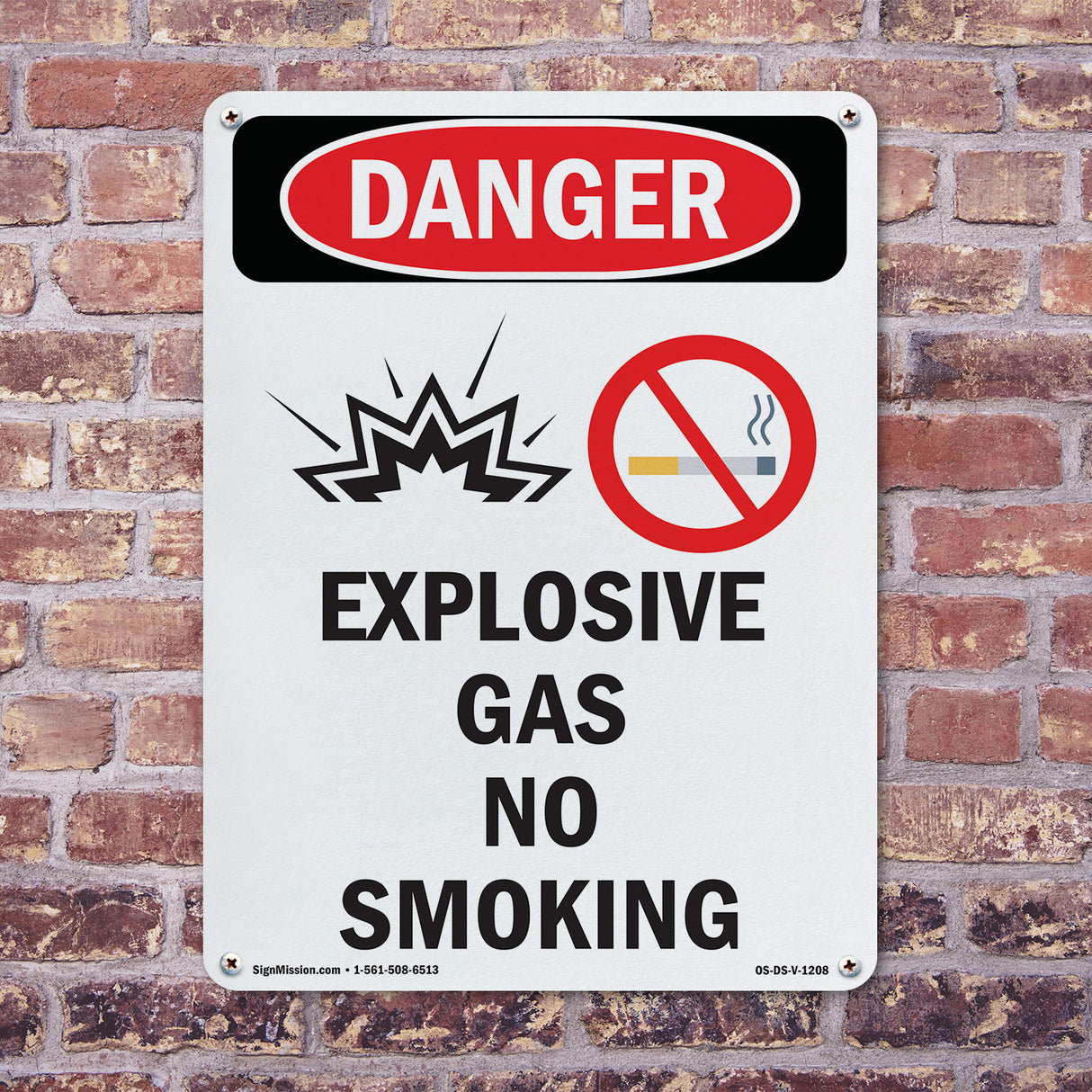 Explosive Gas No Smoking Spanish