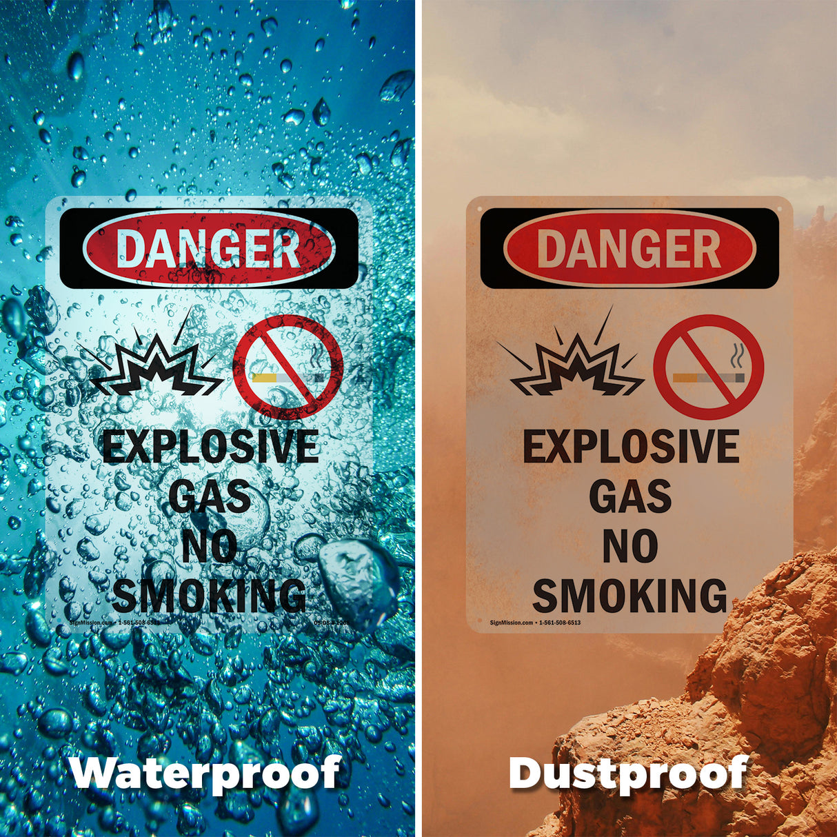 Explosive Gas No Smoking Spanish