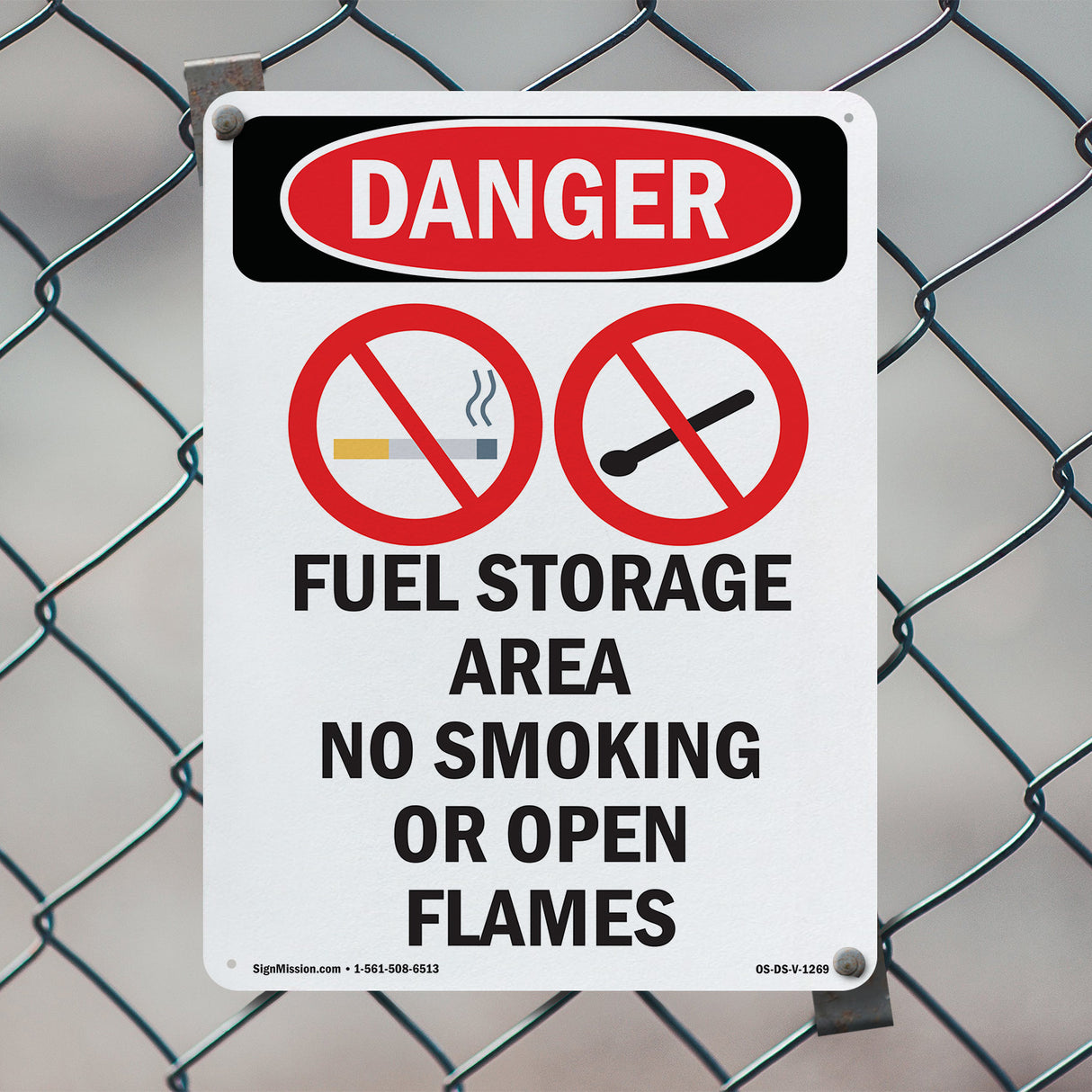 Fuel Storage Area No Smoking Or Open Flames