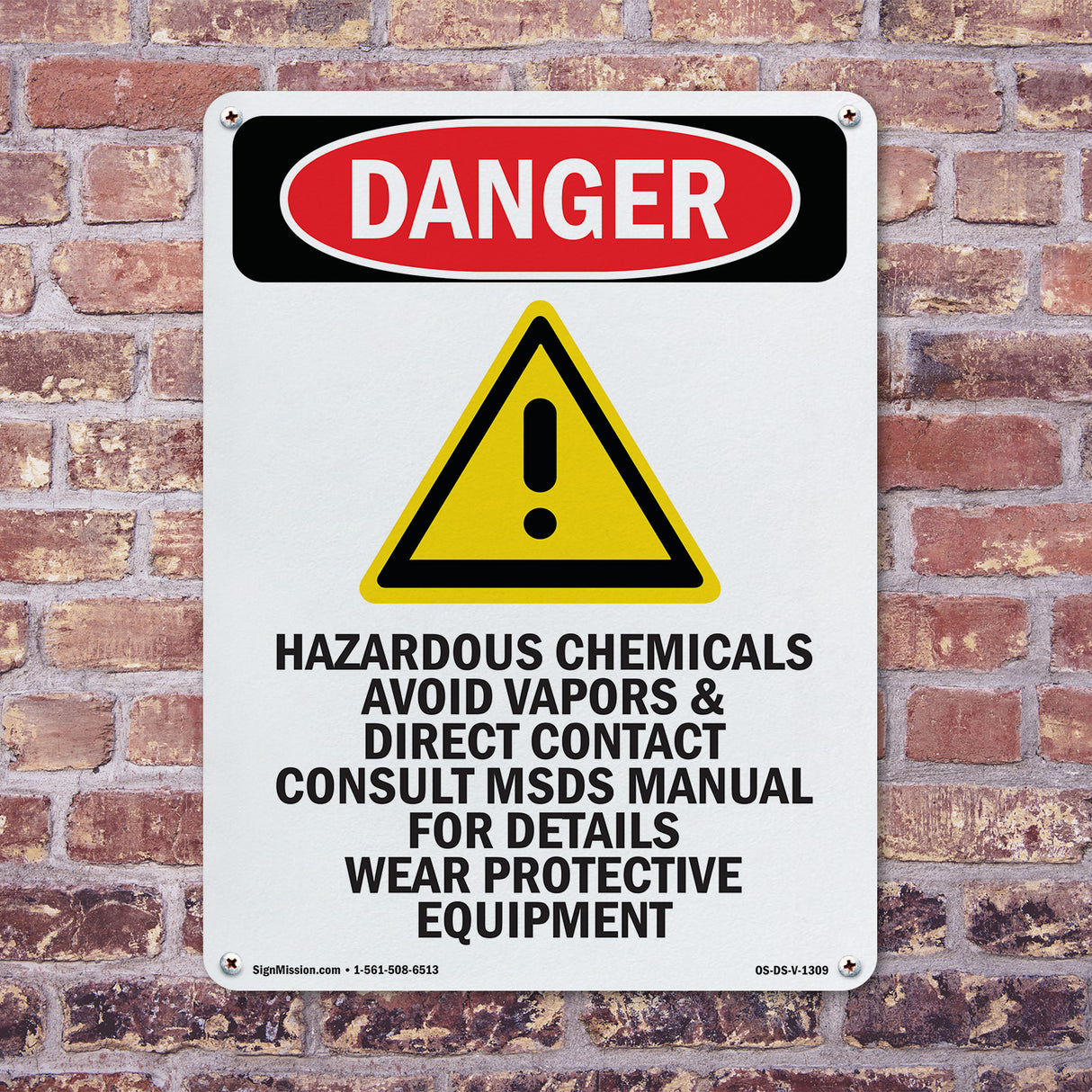 Hazardous Chemicals Avoid Vapors Contact