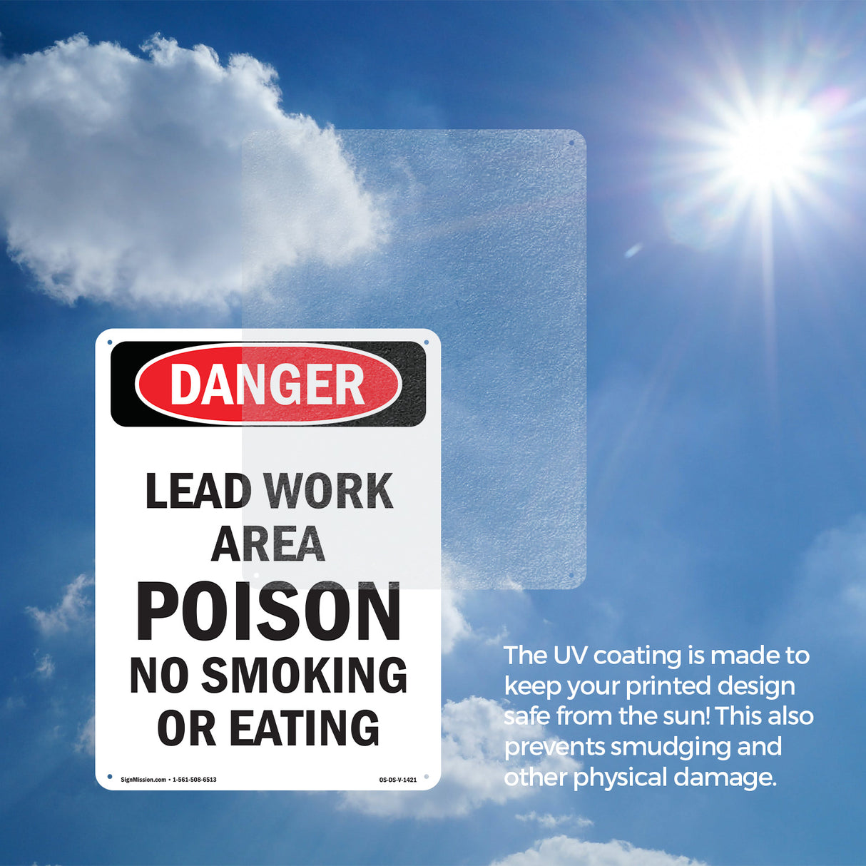 Lead Work Area Poison No Smoking Or Eating