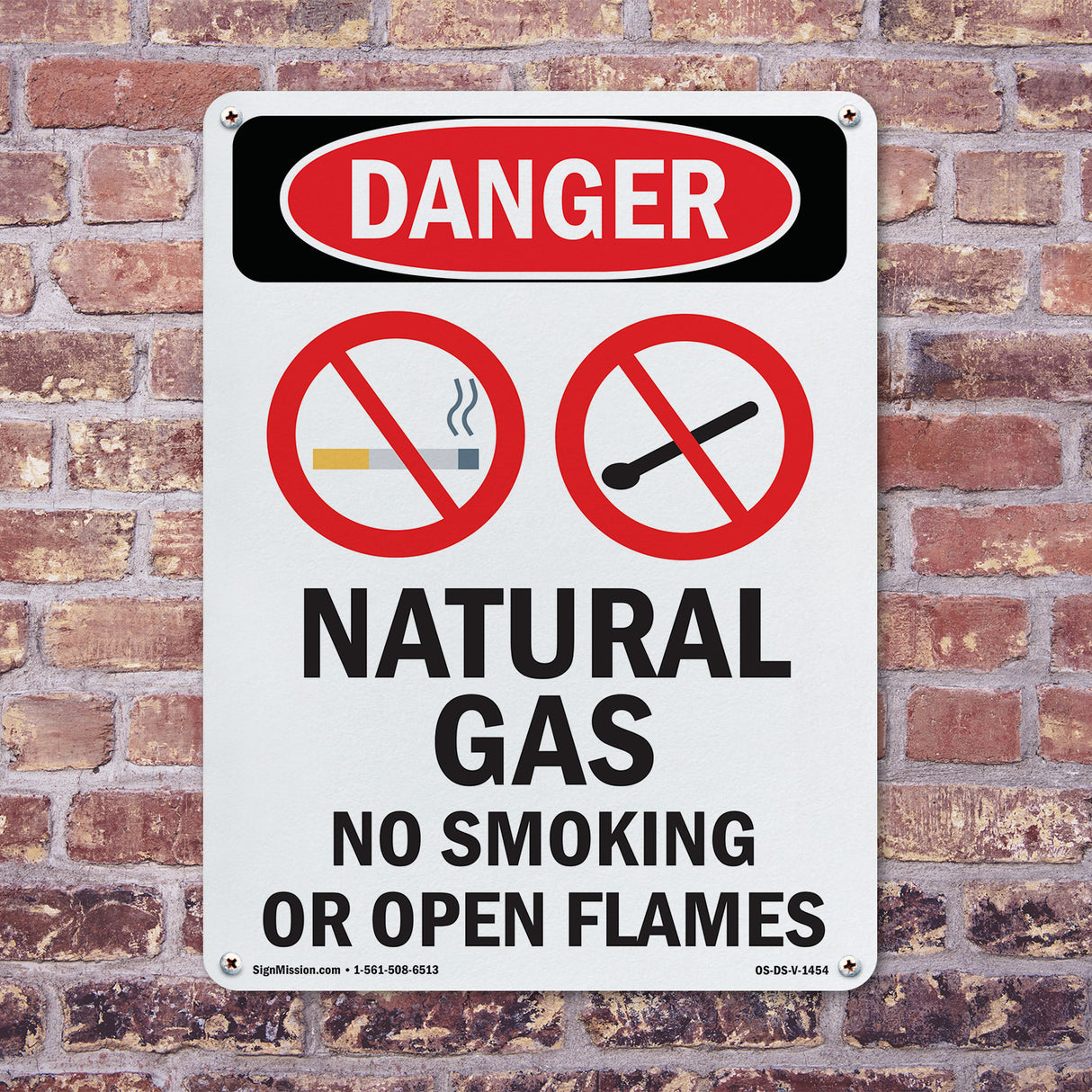 Natural Gas No Smoking Or Open Flames