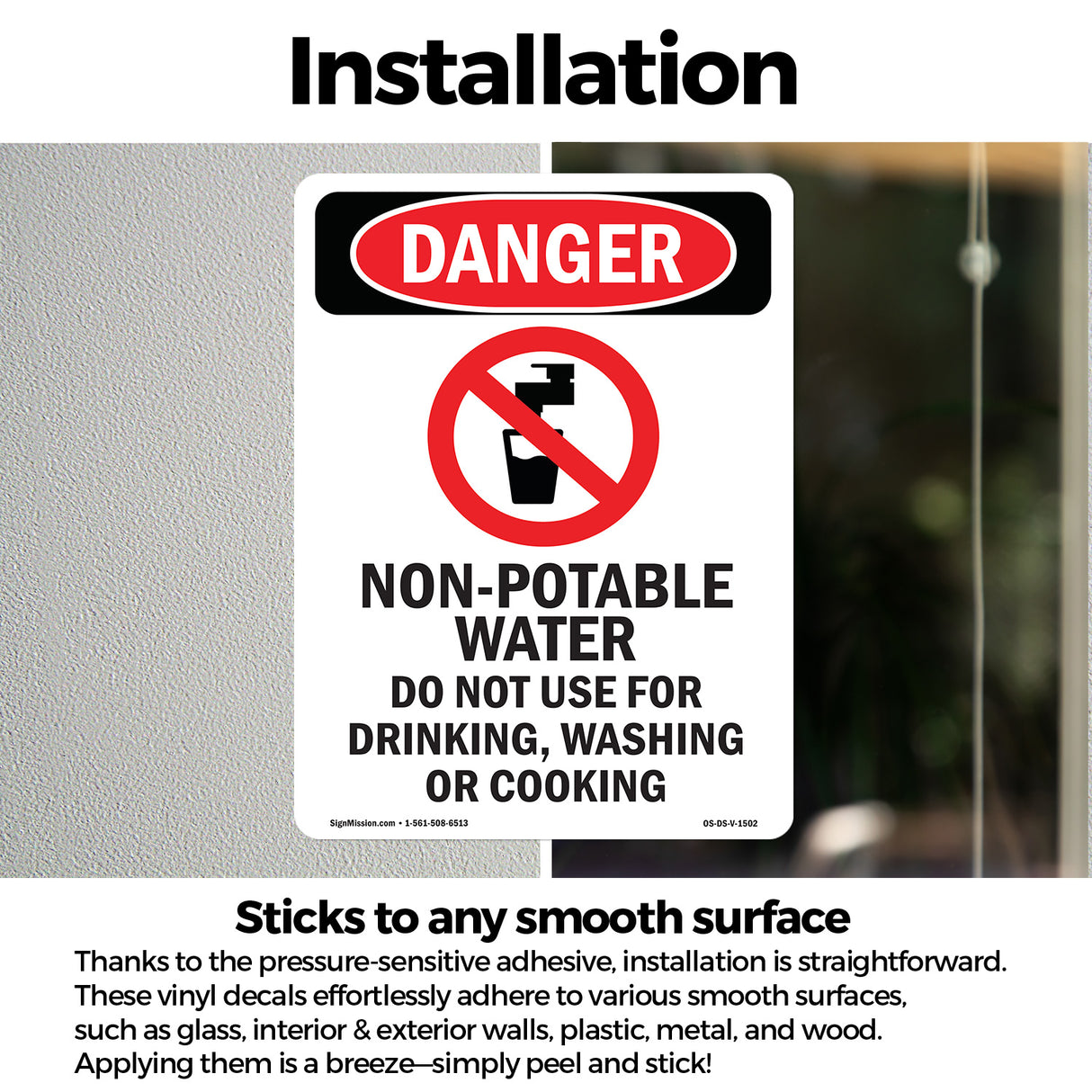 Non-Potable Water Do Not Use For Drinking