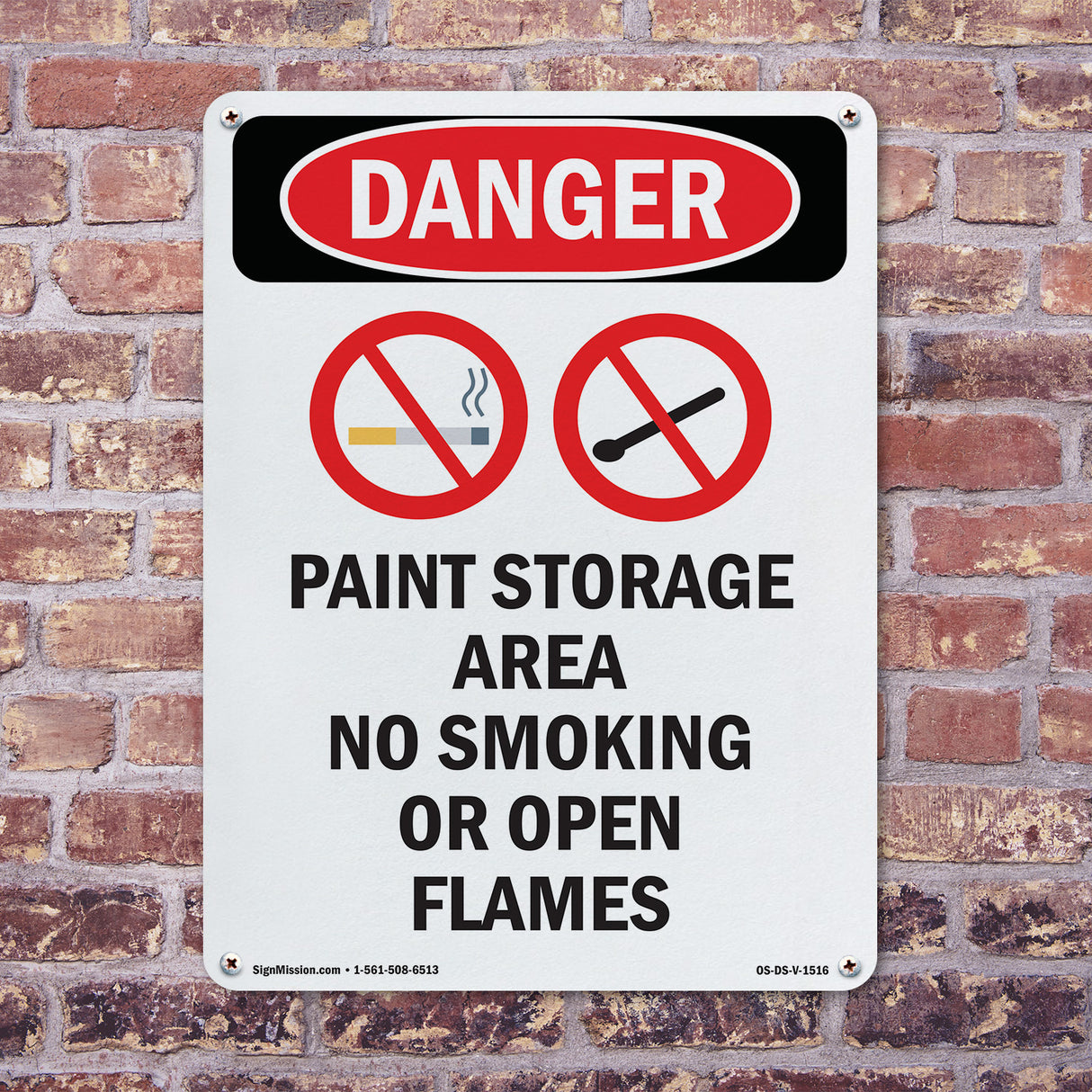 Paint Storage Area No Smoking Or Open Flames