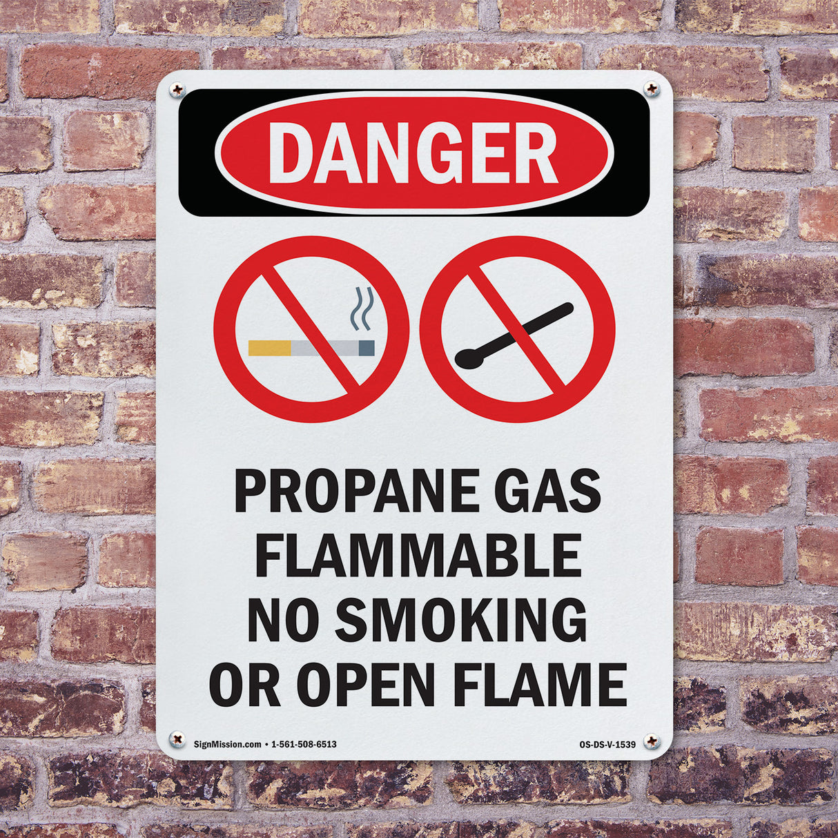 Propane Gas Flammable No Smoking