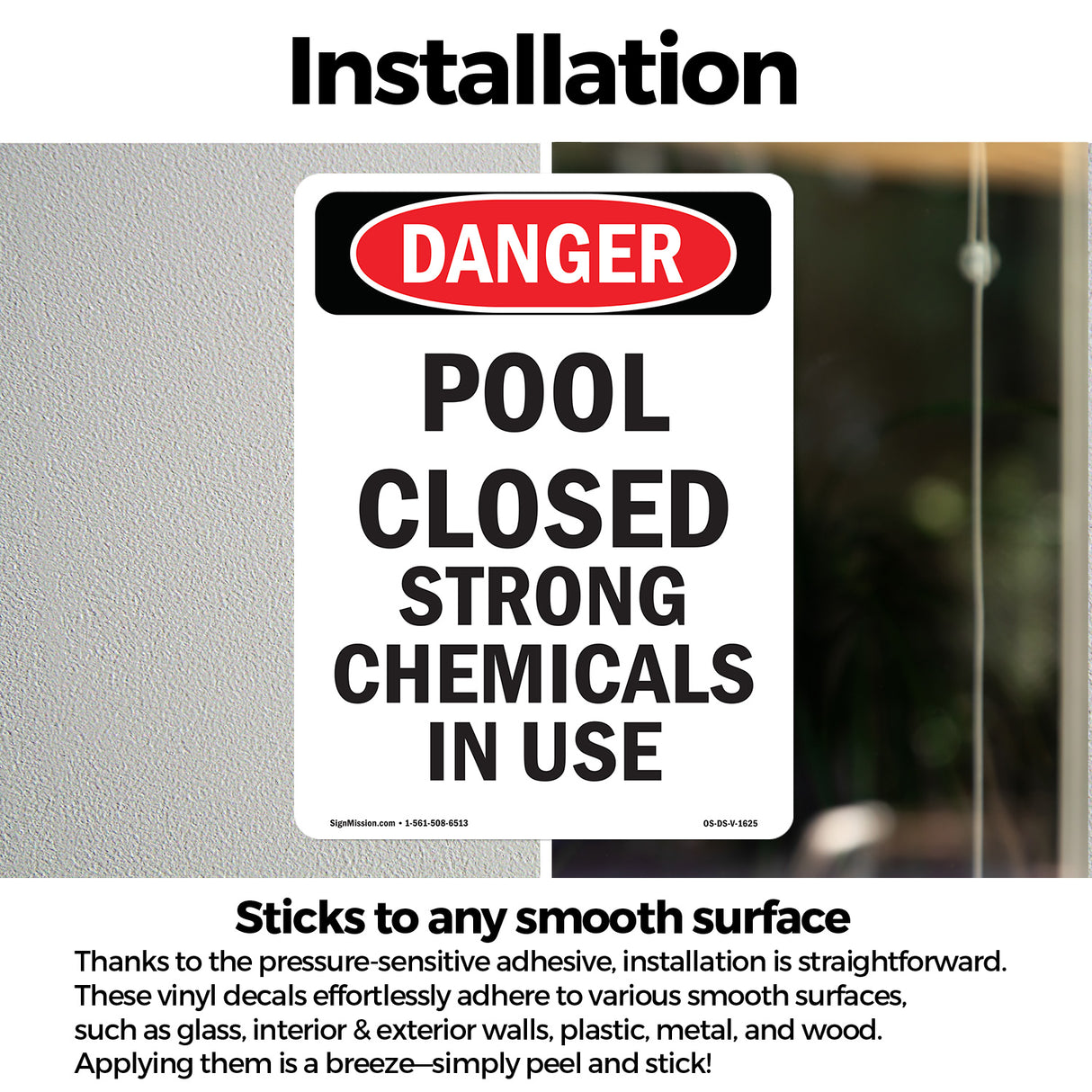 Pool Closed Strong Chemicals In Use
